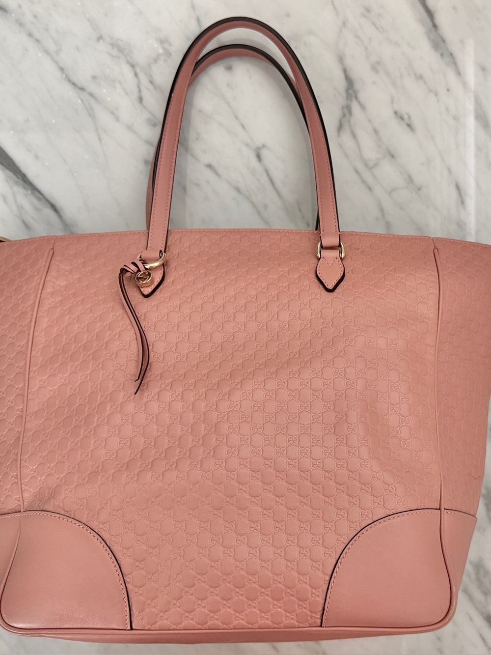 Gucci Guccissima Pink Leather Large Shoulder Tote